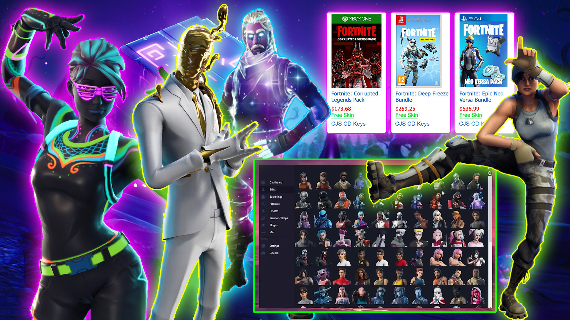 Just Today! Get the most Expensive Fortnite Skins 0$