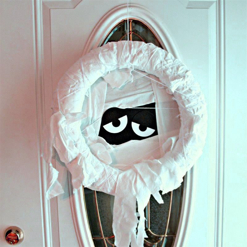 Toilet Paper Mummy Wreath